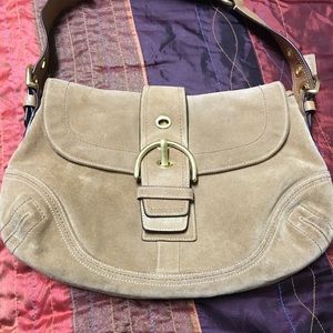 Authentic coach suede purse
